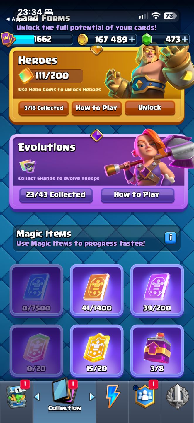 CONTA CLASH ROYALE NÍVEL 15 11500 TROFÉUS