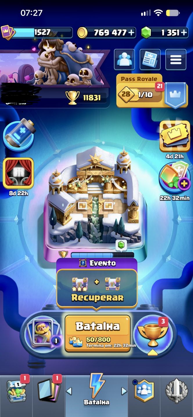CONTA CLASH ROYALE ENDGAME - 11.831 TROFÉUS | ICEBOW NIVELADO | MUITOS RECURSOS