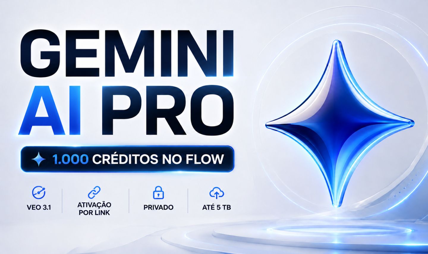 GEMINI AI PRO | PRIVADO | 1.000 CRÉDITOS FLOW + VEO 3.1 + 5TB