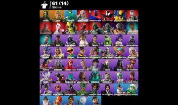 Conta Fortnite 61 SKINS/ Nick HE 30/ SPIDERMAN/ Freeza/ Cell/ Magneto