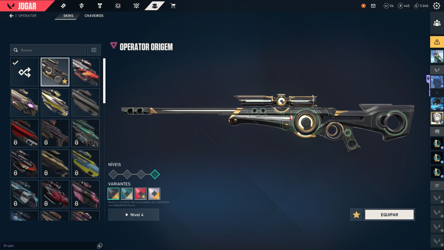 Conta valorant varias skins (LVL +200)