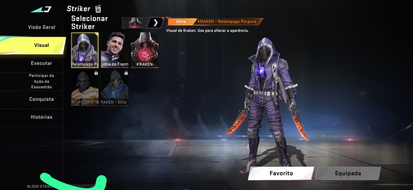Conta de blood Strike com 3 Skins de facas