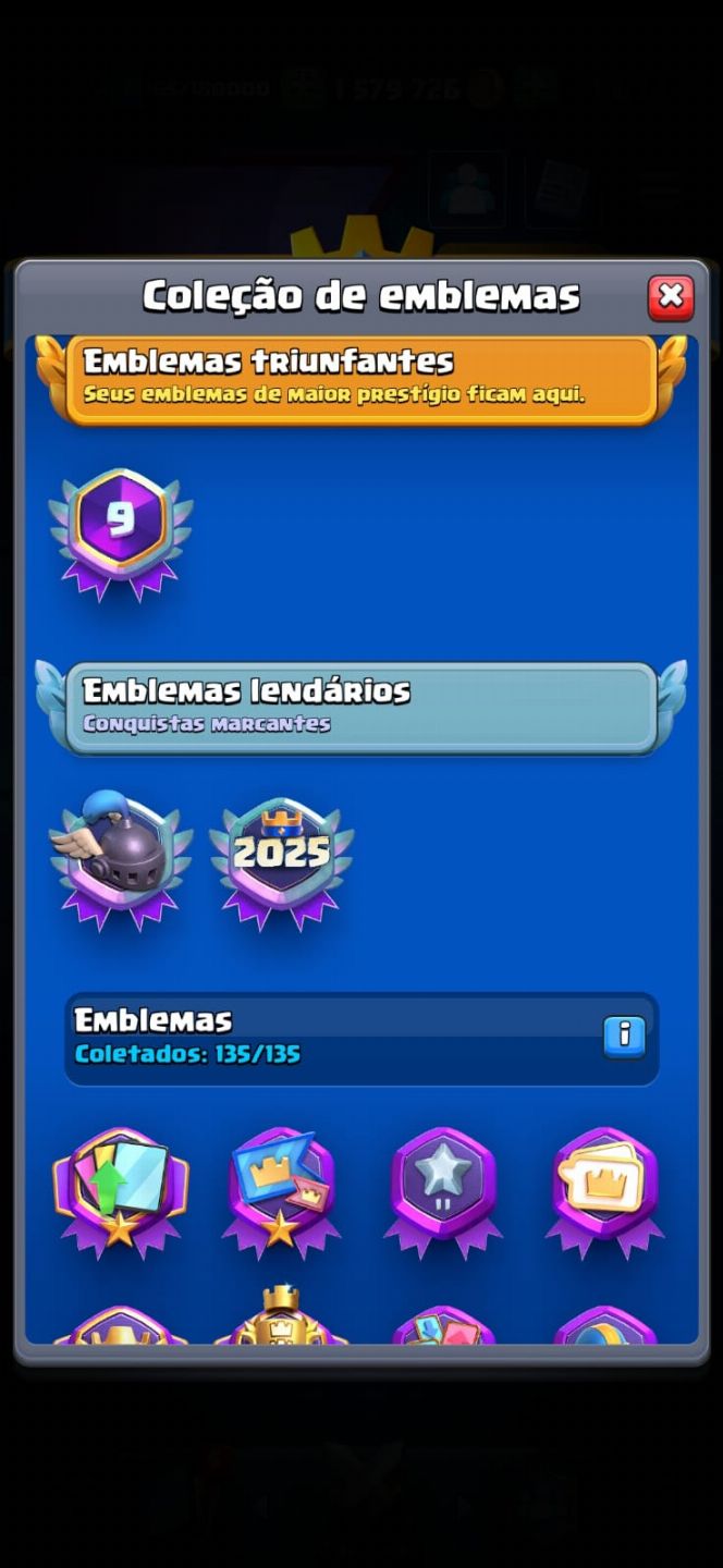 Conta de clash royal level 60 12k de troféu vários level 14 acima