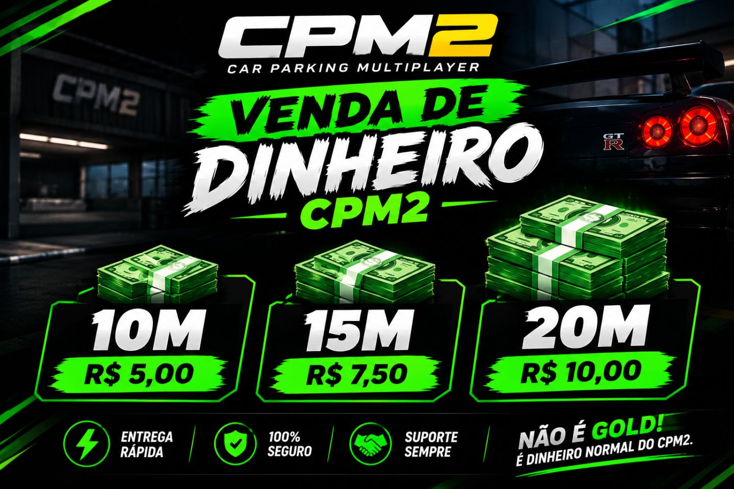 Venda de Dinheiro CPM2 A partir de R$ 5.00