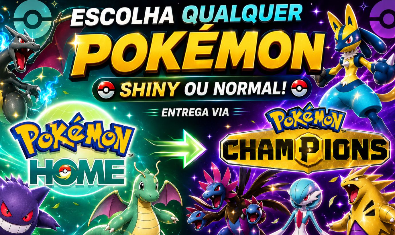 SEU POKÉMON (SHINY OU NORMAL) | ENTREGA VIA POKÉMON HOME (DESCONTOS IMPERDíVEIS)
