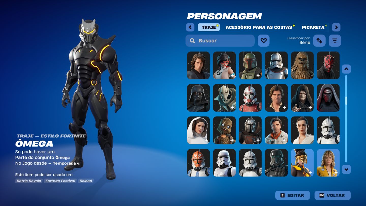 Conta Fortnite 711 skins Season 3 até atual completas Salve o Mundo Fundador.