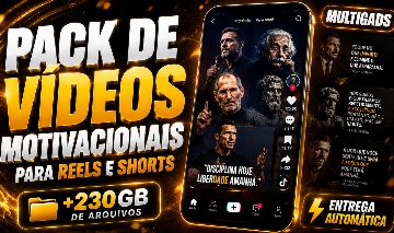PACK DE VIDEOS MOTIVACIONAIS PARA REELS E SHORTS +230GB - ENTREGA AUTOMATICA!