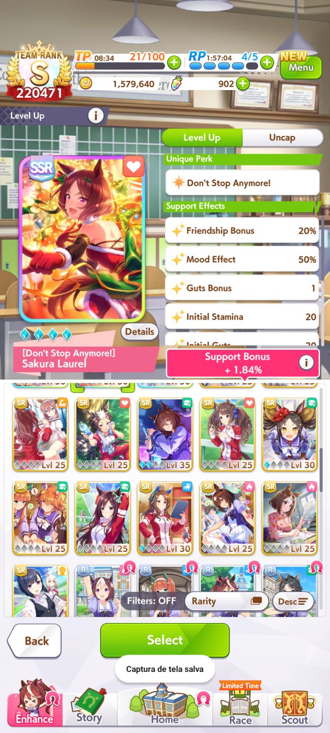 UMAMUSUME | TEAM RANK S | 220K+ | NAKAYAMA FESTA POT 5 | SSR LV50 e +!!!