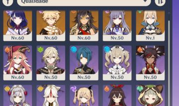 CONTA COM RAIDEN + DEHYA + JEAN + KEQING