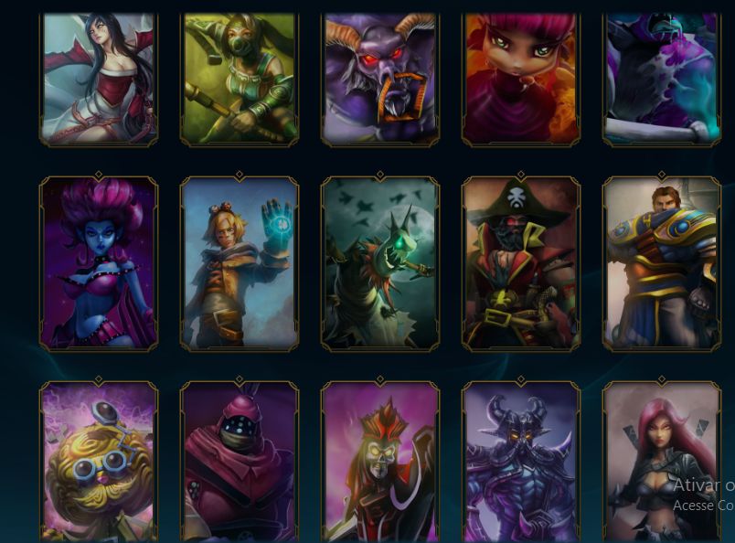 Conta lol unranked 69 campeoes-64 skin +19 mil de essencia azul
