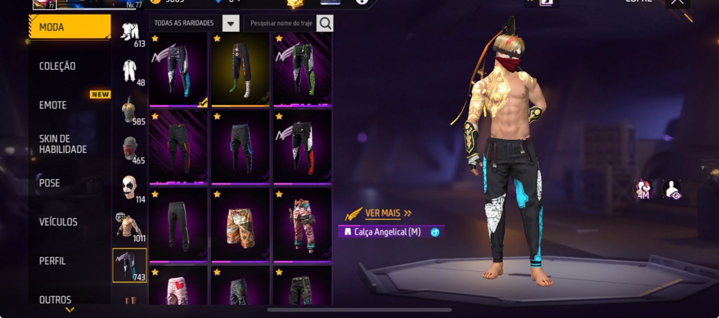 CONTA FREE FIRE FULL PARCERIA + 1K DE PEITAS + RAGNAROK+ PRIME 8 + PES DESCALÇO