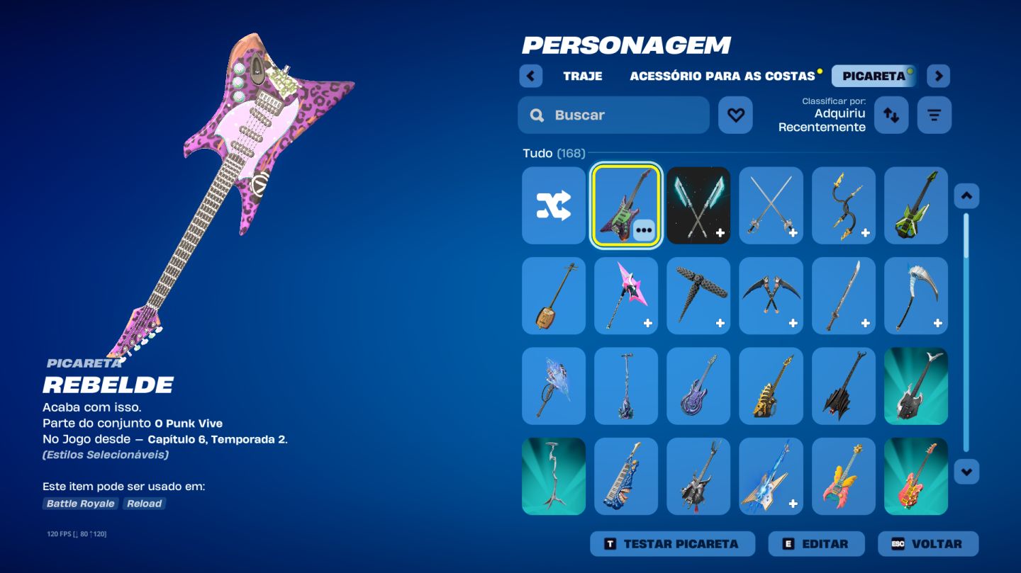 Conta de fortnite 175 skins, 168 picaretas e 144 asa deltas (passe season 4+)
