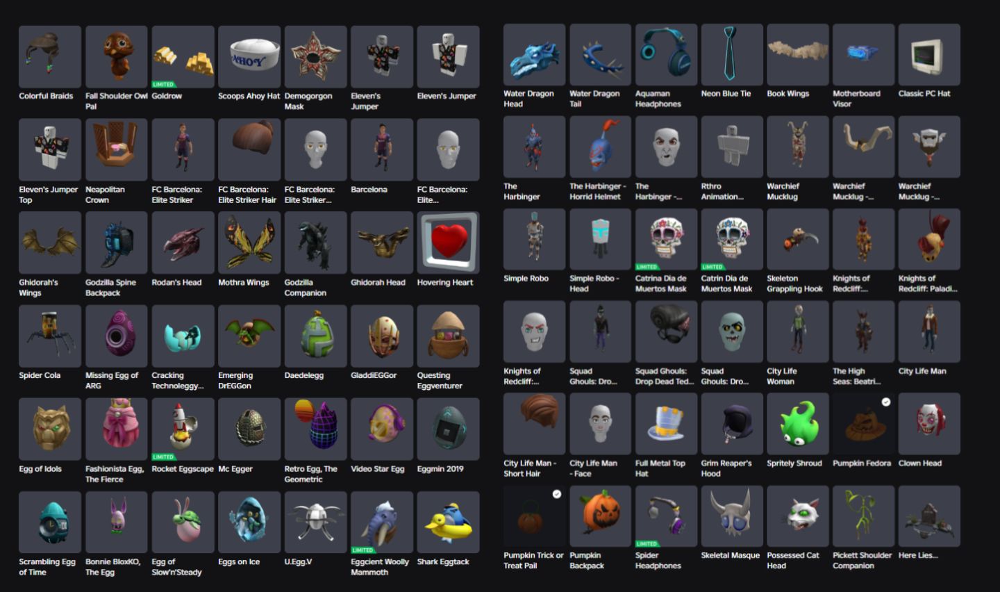 CONTA ROBLOX ANTIGA 2017 NEAPOLITAN + PUMPKIN FEDORA 180 OFFSALES [UNVERIFIED]