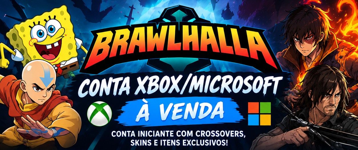 Conta de Brawlhalla Xbox/Microsoft | 4 Crossovers + Skins, Emotes e Itens