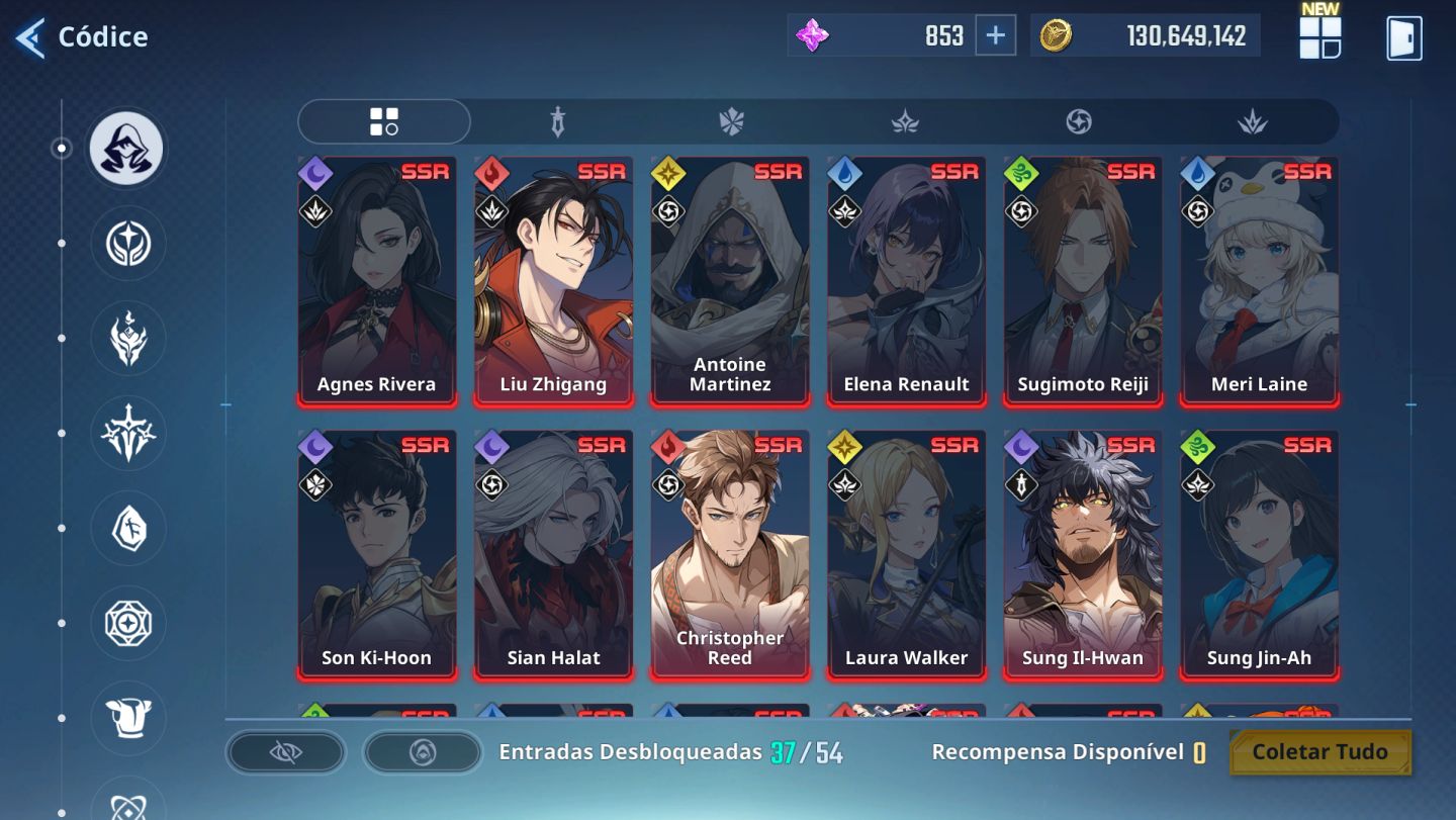 CONTA SOLO LEVELING: ARISE MUITOS SSR + RECURSOS