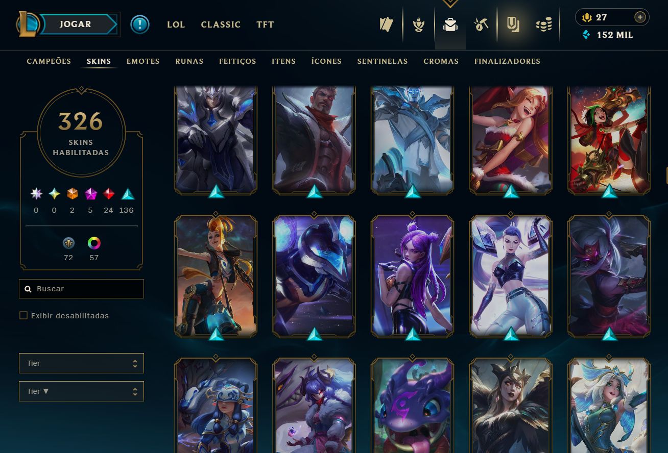 CONTA UNRANKED - 326 SKIN - FULL CHAMP + PREÇO BAIXISSIMO! - 100% SEGURA!