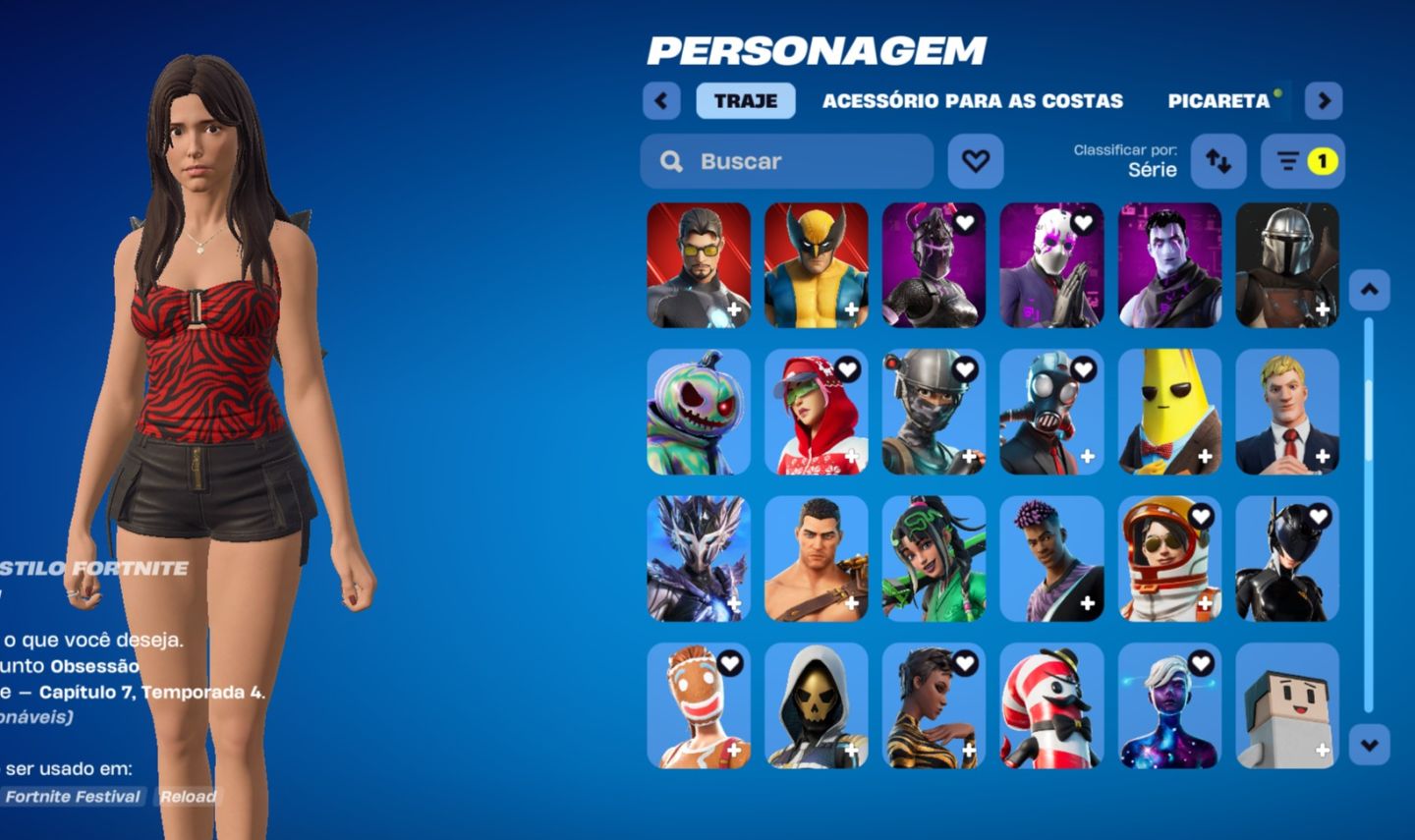Conta de fortnite rara full season 3 com 145 skins