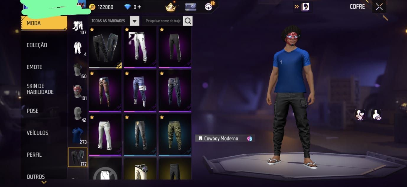 Conta de free fire focada em ap com ump roxa e prime 3