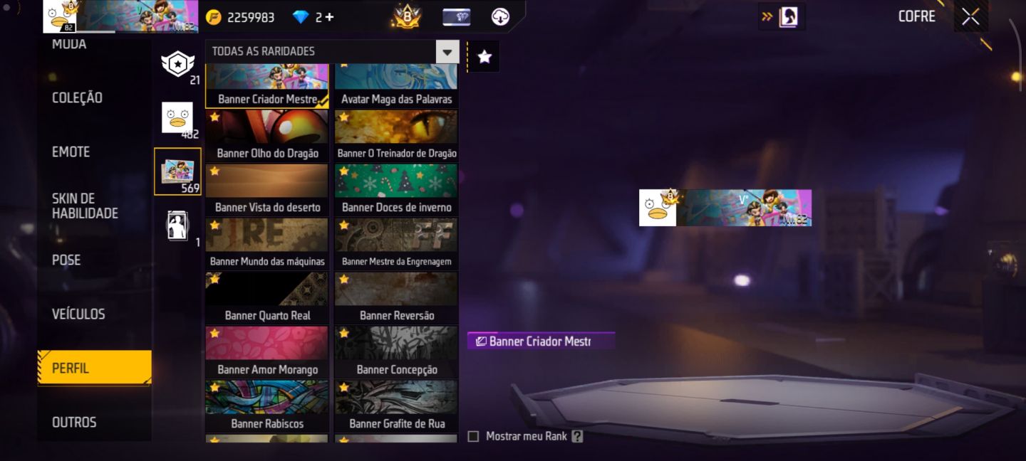 CONTA FREE FIRE EXCLUSIVA SEMI FULL E MUITO RARA!