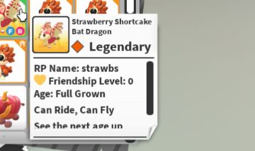 Adopt me Strawberry bat dragon