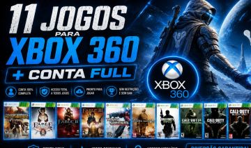 CONTA 11 JOGOS XBOX 360 FULL ACESSO + LICENÇA LIBERADA
