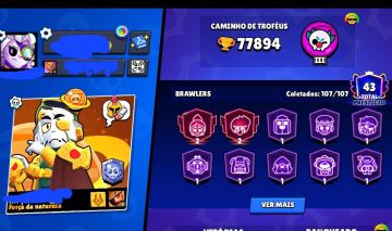 CONTA DE BRAWL STARS 70K+ extremamente upada e com diversas skins