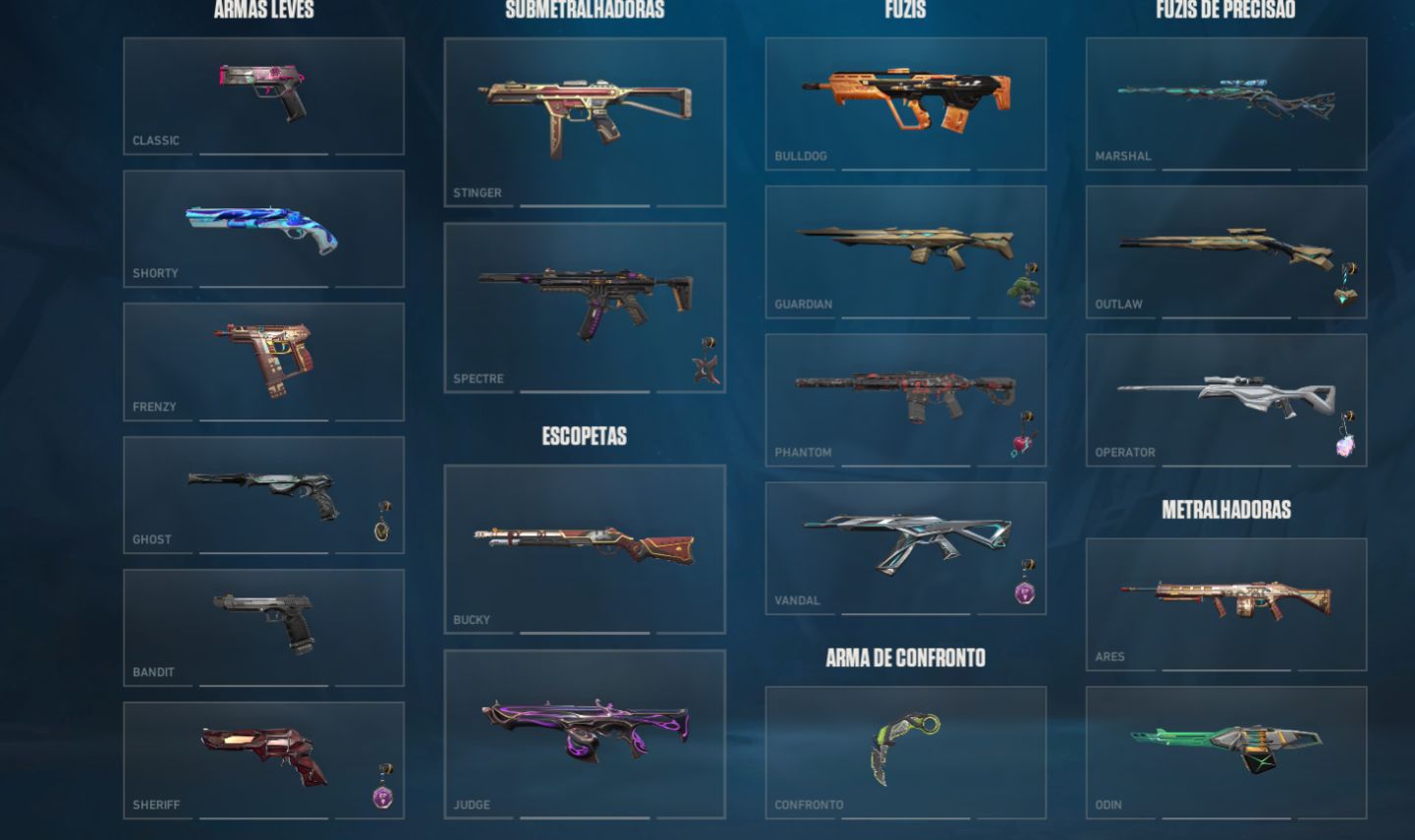 Conta de valorant com varias skins raras
