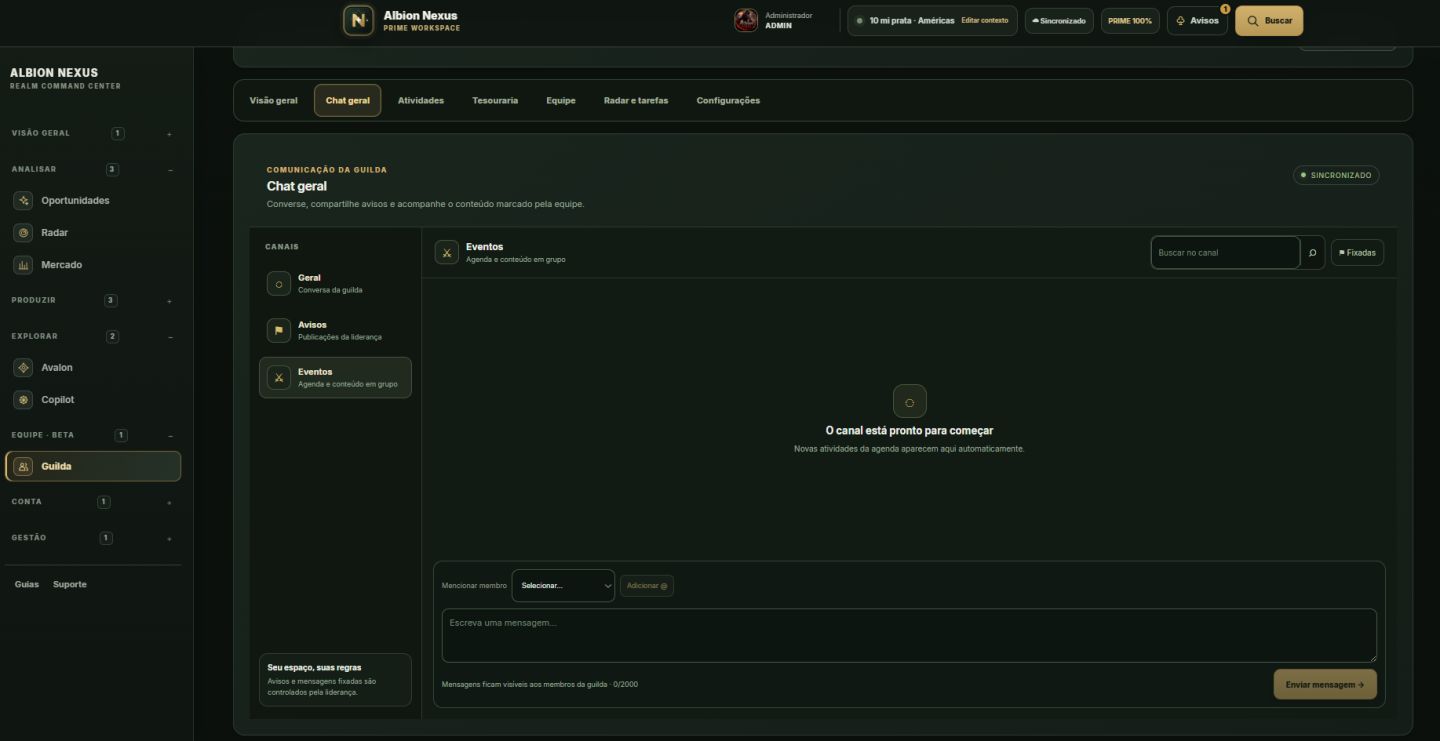 Albion Nexus PRIME + Bot Discord | Mercado, Radar, Craft e Guildas | 30 Dias