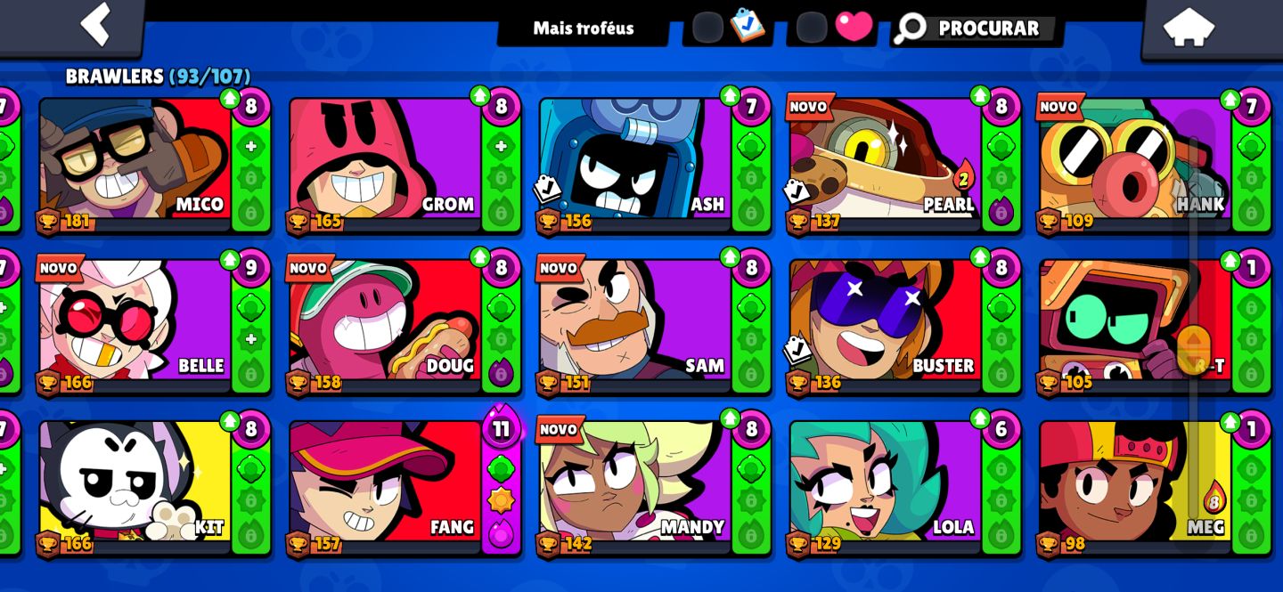 CONTA BRAWL STARS ( PASSE 3,4,5) E MAIS PASSES CONTA RARA +80 BRAWLERS