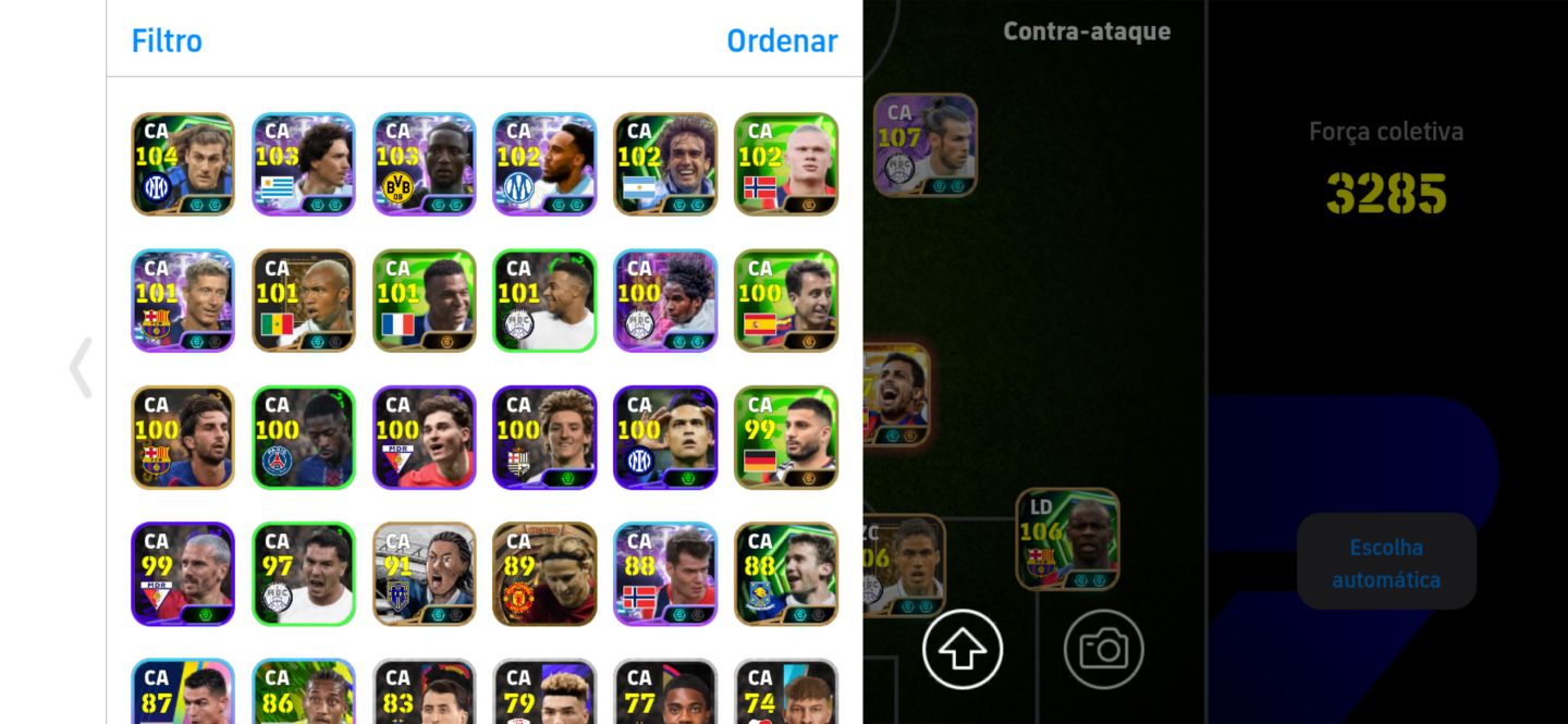 Conta full legends efootball mobile