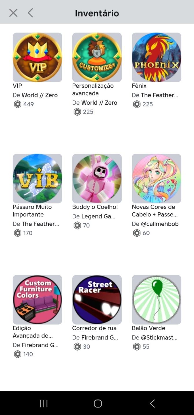 Conta roblox FEM / + 10K Gastos no último ano
