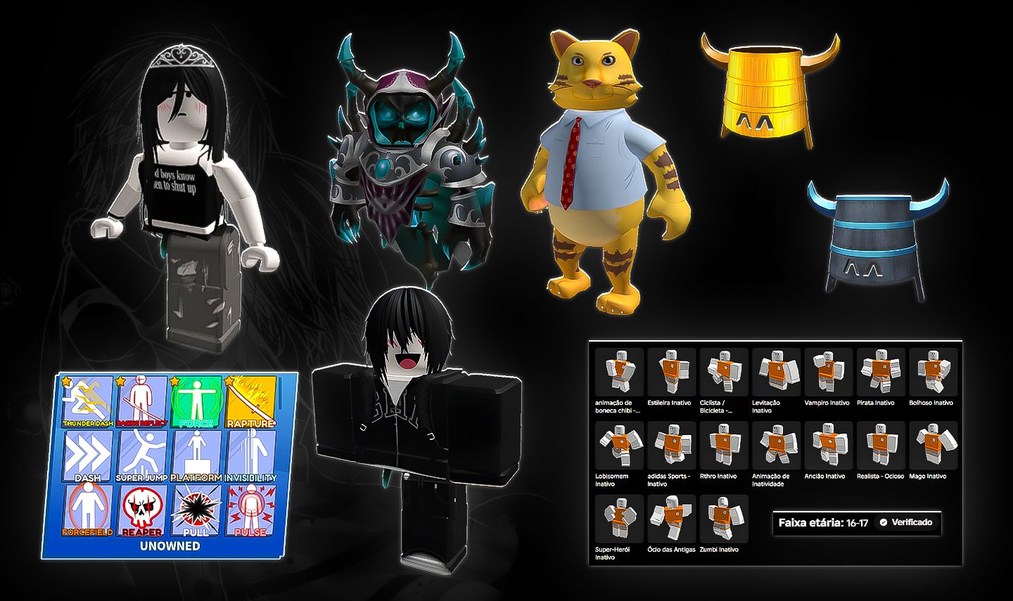 CONTA COM KORBLOX DEATHSPEAKER E MUITOS ITEMS! (DETALHES NA DESCRIÇÃO)