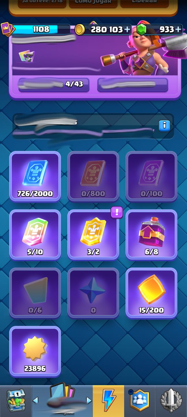 Conta upada de Clash royale