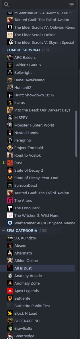 Conta Steam Completa | +150 Jogos | Tarkov, ARC Raiders, RDR2, BG3, Rust, DayZ +