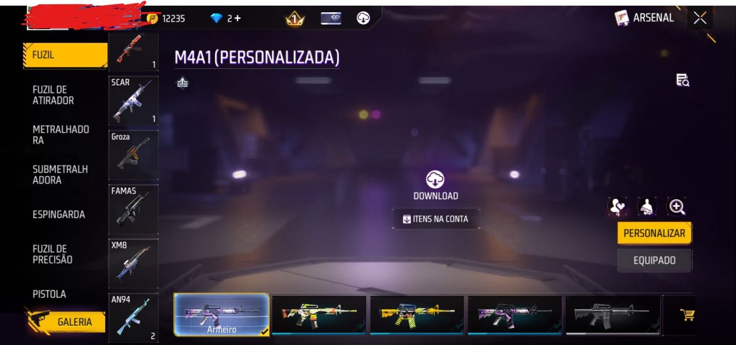 Conta free fire full acesso