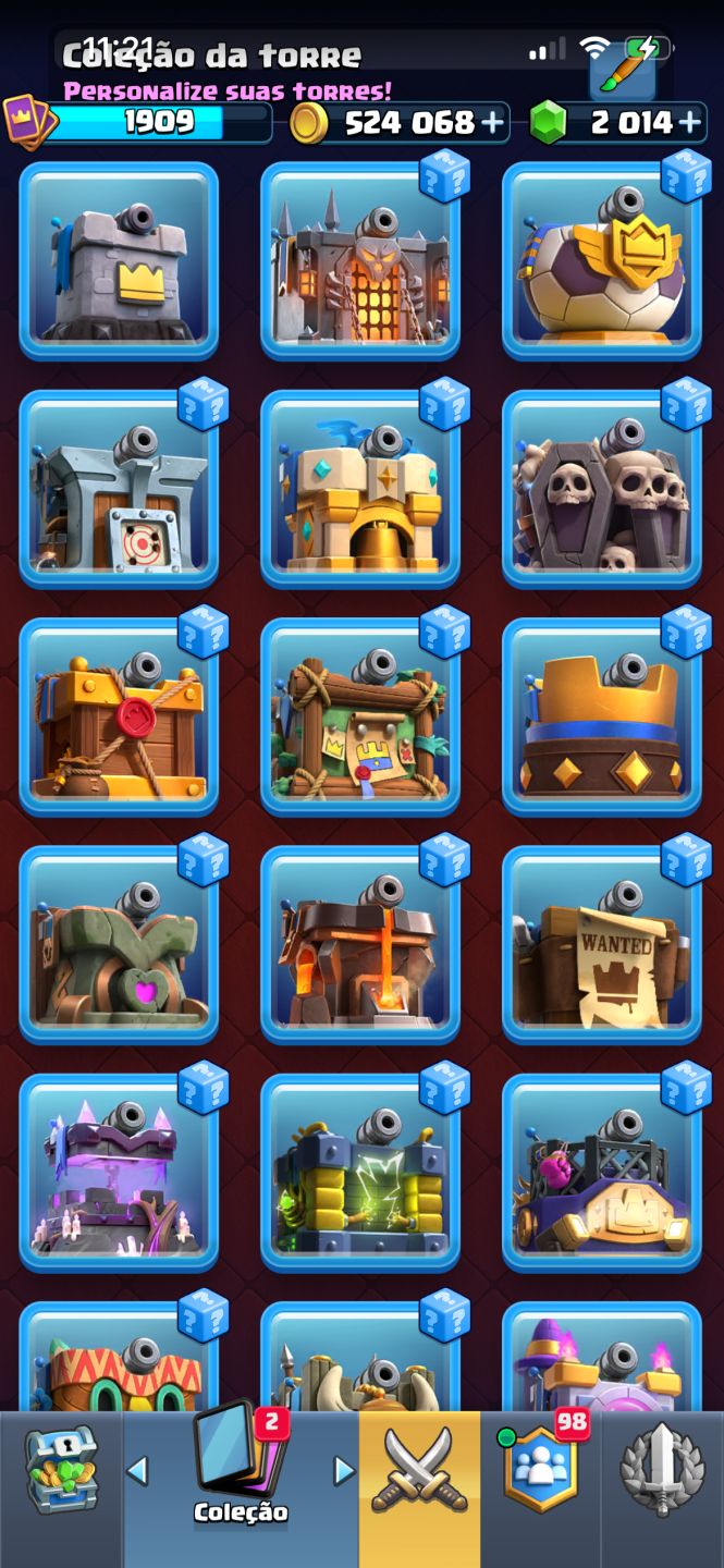 CONTA CLASH ROYALE, COM CARTAS EM NÍVEL COMPETITIVO E GEMADA, E-MAIL PD