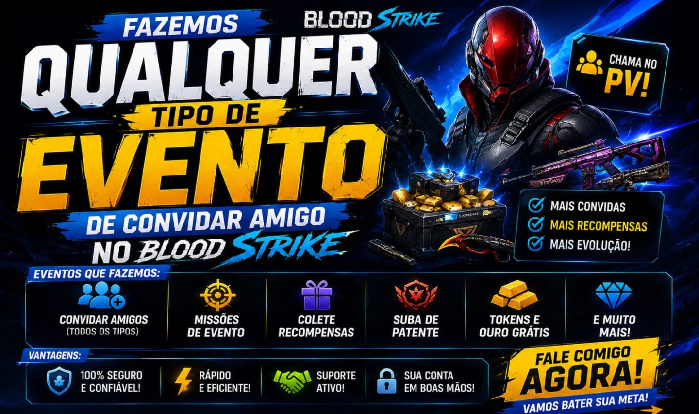 Eventos de Convidar Amigos no Blood Strike