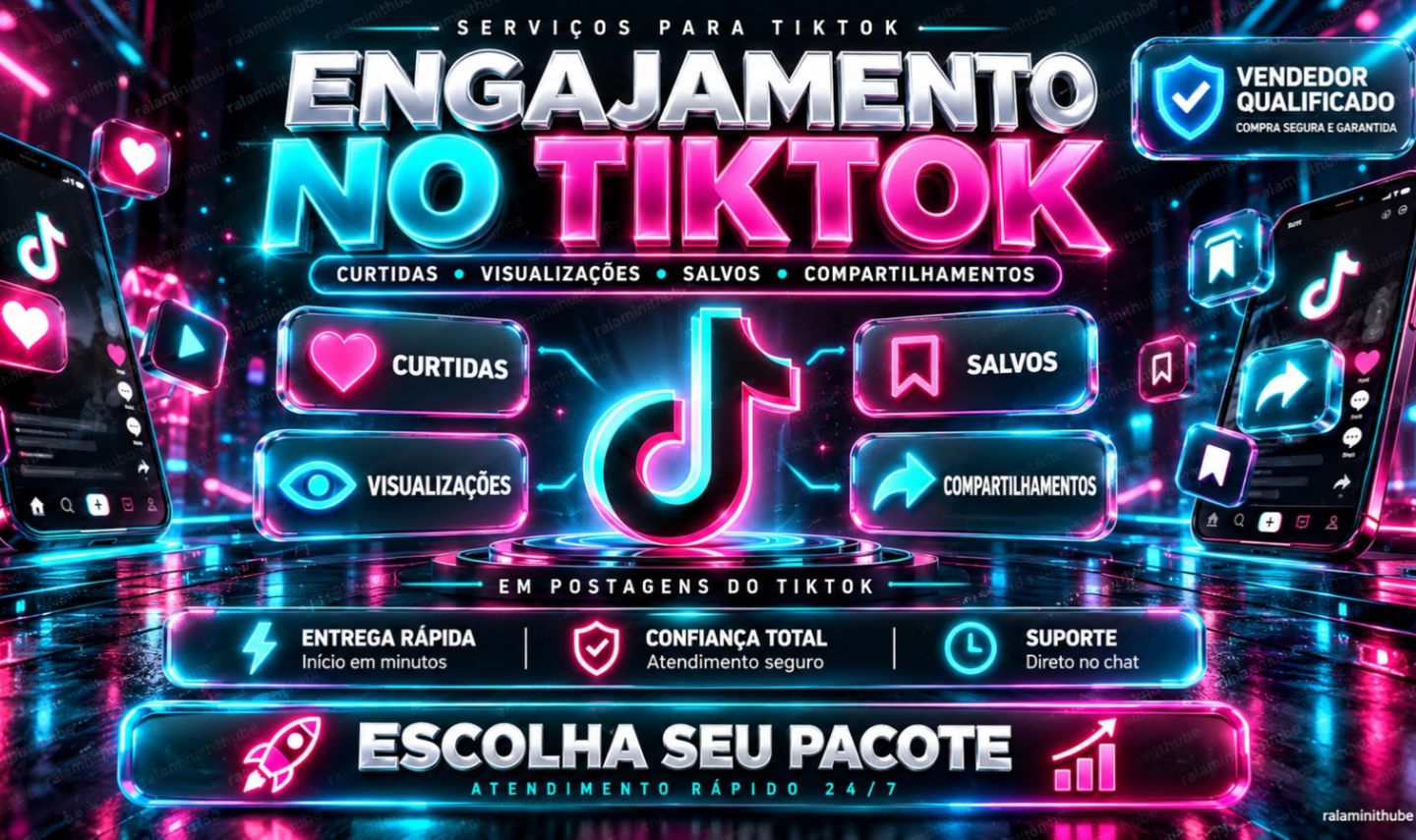 SERVIÇOS TIKTOK | CURTIDAS | SALVOS | SEGUIDORES | VIEWS | COMPARTILHAMENTOS