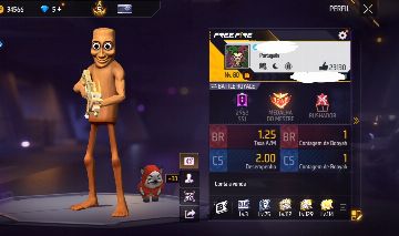 Conta free fire gemada +500 peita boa para ap