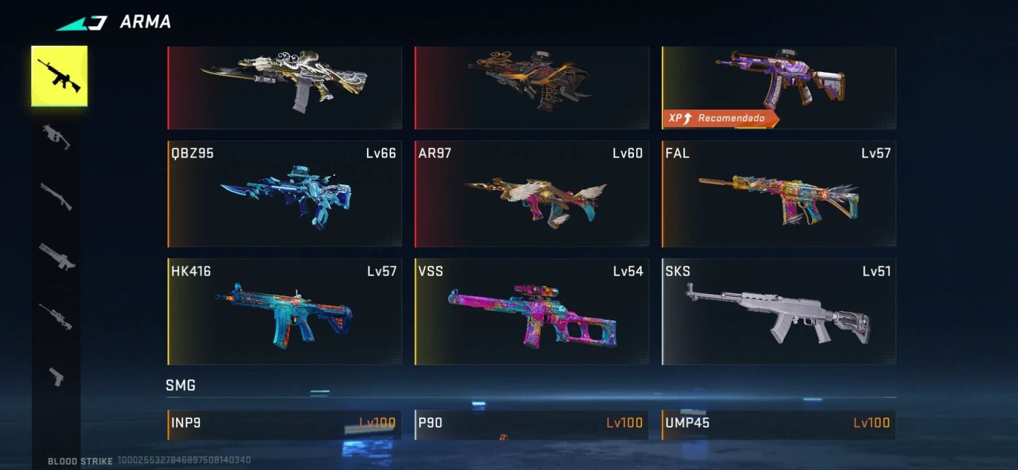 Conta Bs Antiga Contem 6 Passes +de 23 Skins de Armas +de 15 Skins de Personagen