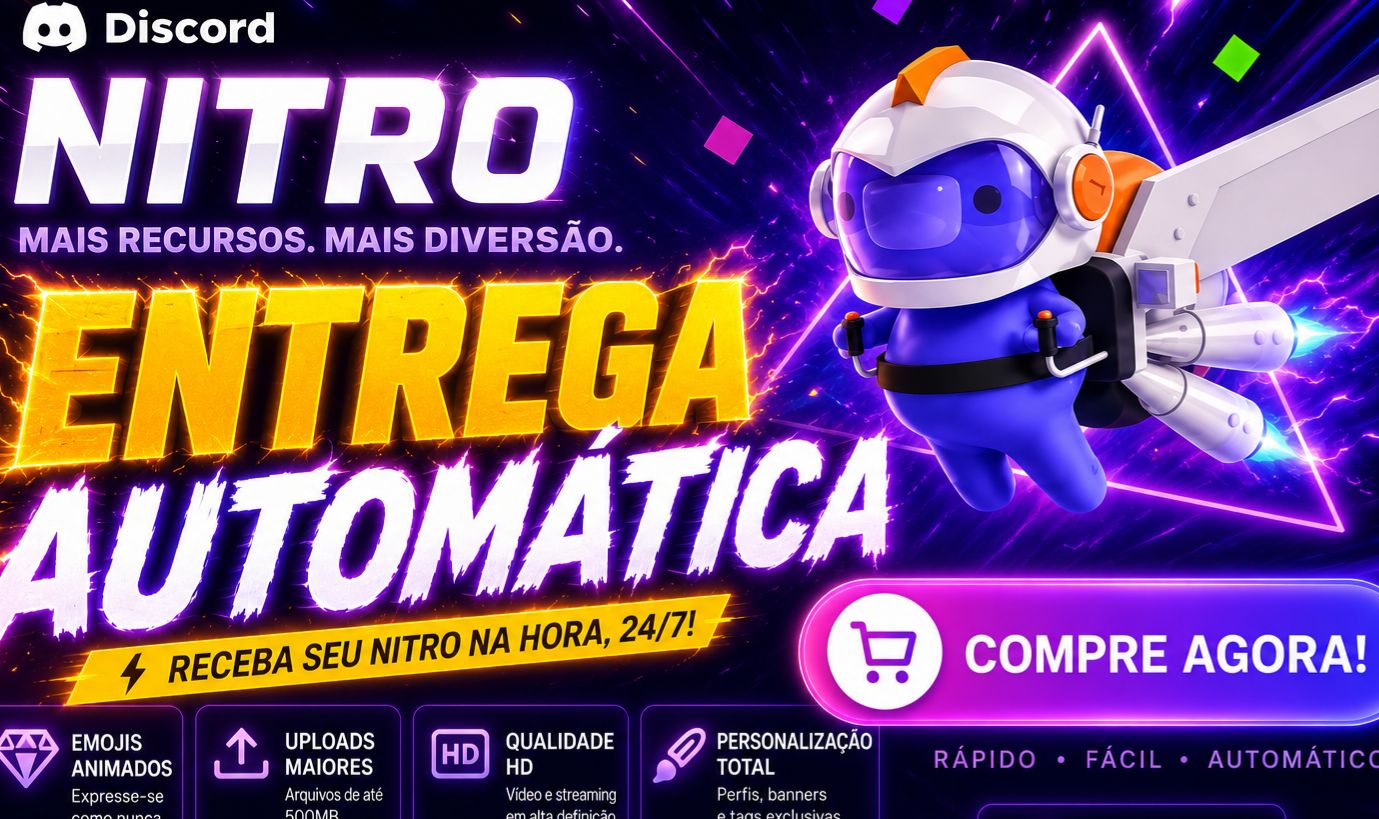 CONTA DISCORD NITRO 1 & 3 MESES [QUEIMA DE ESTOQUE!]