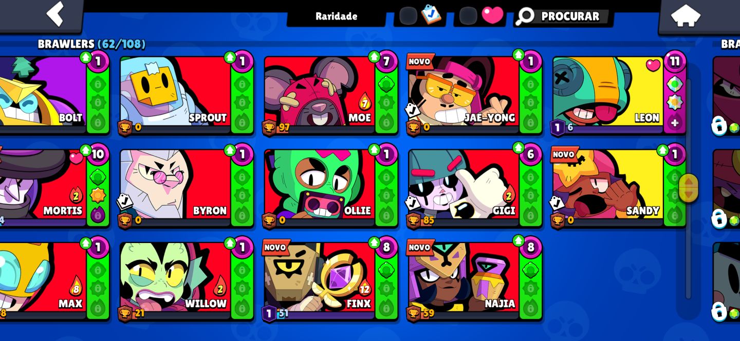 Conta Brawl Stars | 62 Brawlers | 13k Troféus