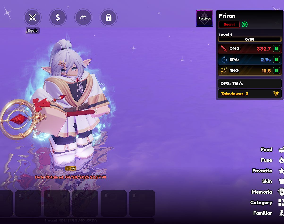 Anime Vanguards Units a Venda