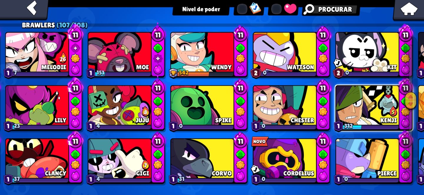 CONTA DE BRAWL STARS 97K DE TROFÉUS MUITO UPADA!