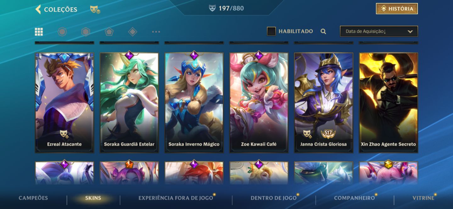 Conta wild rift focada em sup/mid