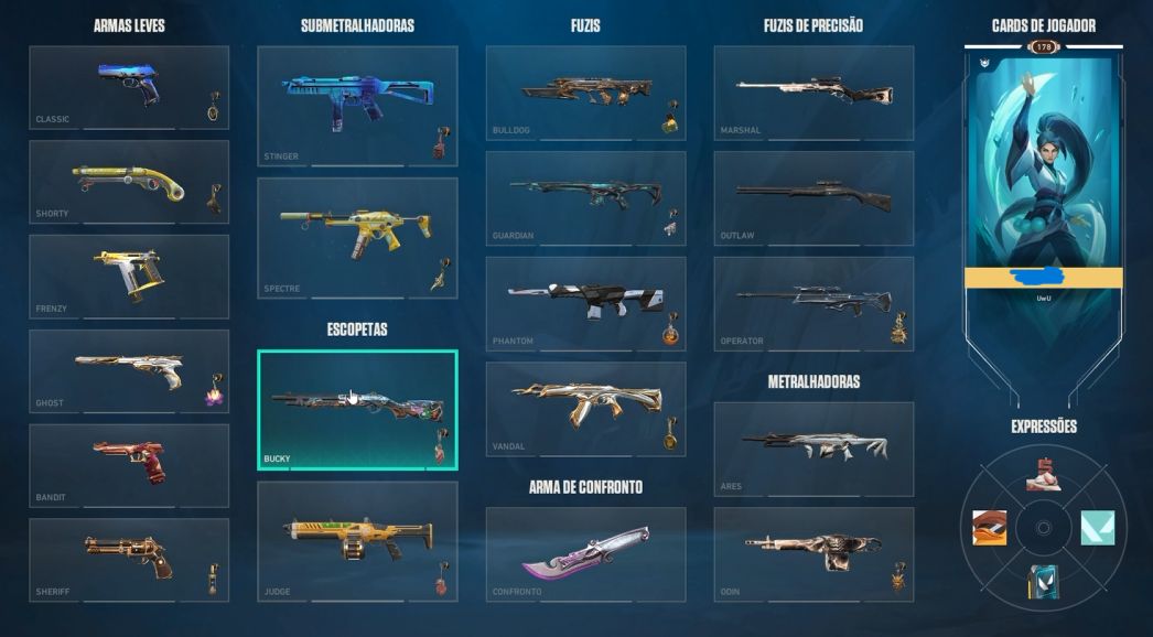 Conta Valorant com skins RARAS - Sem RANK