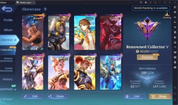 CONTA MOBILE LEGENDS COM 189 SKINS RENOMADO [SMURF] LEIA DESC