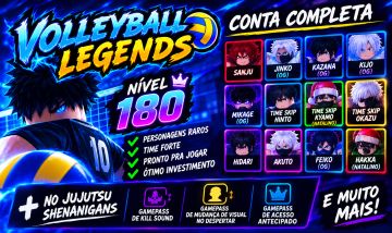 Conta do Roblox upada no volleyball legends e jujutsu shennenigans(negociavel)