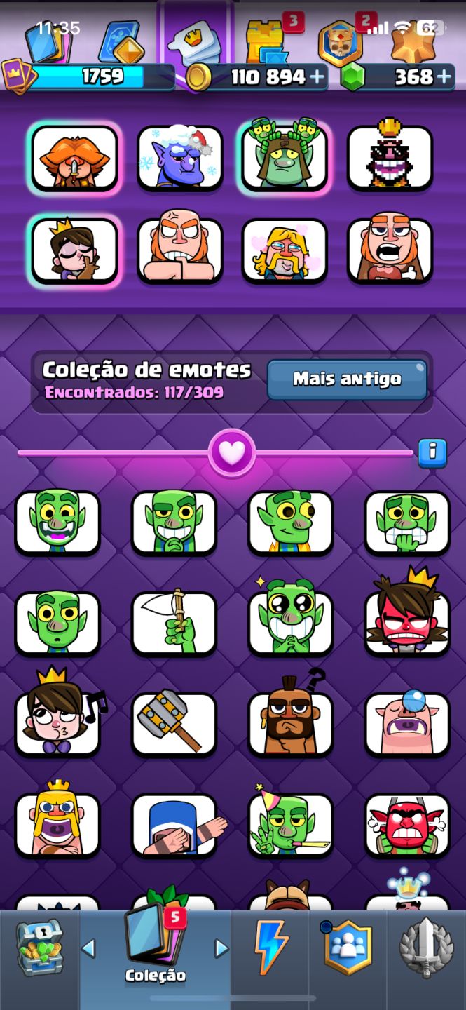 CONTA CLASH 5 ANOS + CARTAS FULL