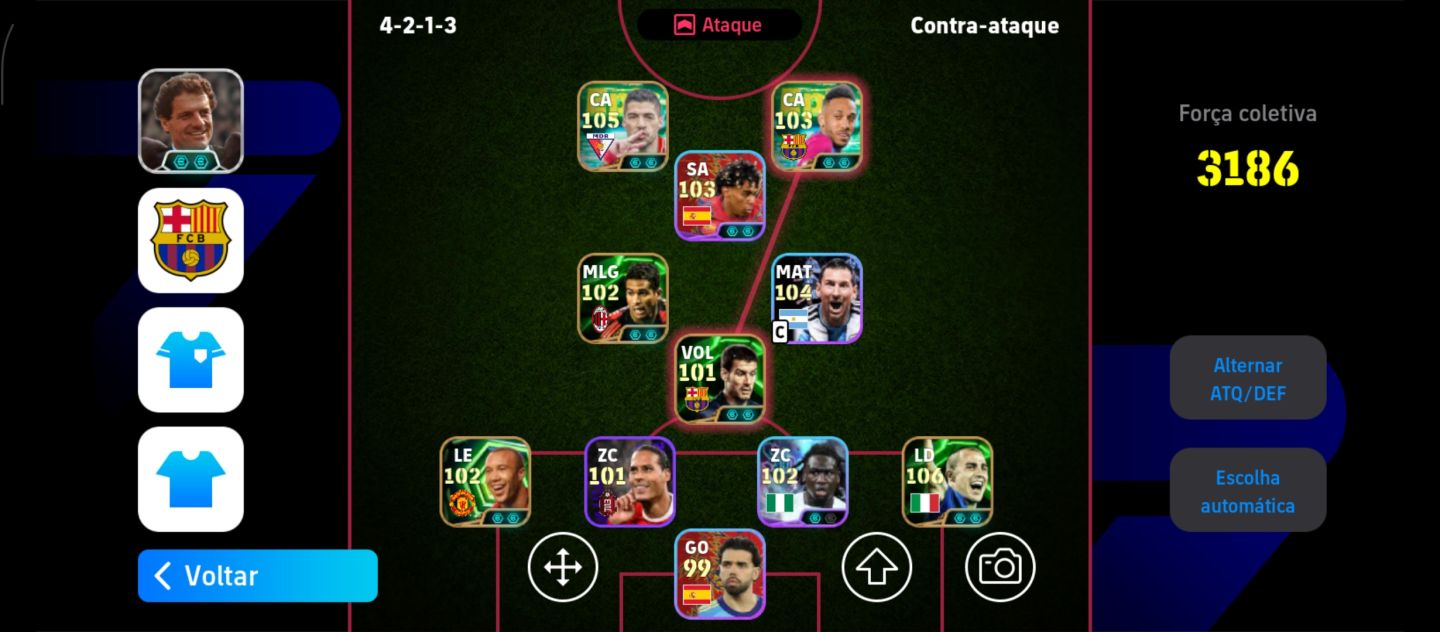 CONTA DE EFOTBALL RARA E BARATA CARTAS TOP SUAREZ E MATEUS CUNHA BLITZ CULER